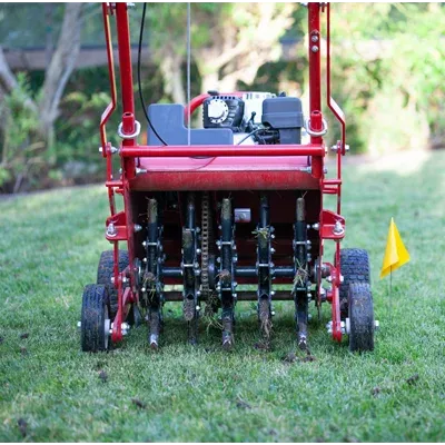 aerating lawn